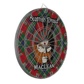 Schotse Clan MacLean Tartan Dartboard Dartbord (Voorkant Links)