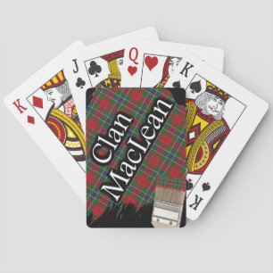 Schotse Clan MacLean Tartan Paint Brush Speelkaarten