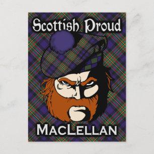 Schotse Clan MacLellan Tartan Ansichtkaart Briefkaart