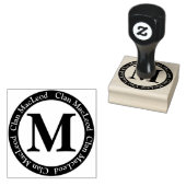 Schotse Clan MacLeod Letter M Monogram Rubberstempel (Gestempeld)