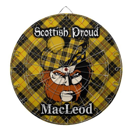 Schotse Clan MacLeod Tartan Dartbord (Voorkant)