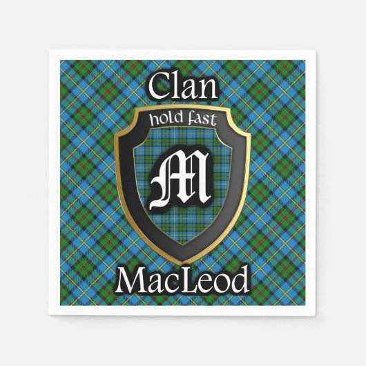 Schotse clan MacLeod Tartan Napkin Servetten (Voorkant)