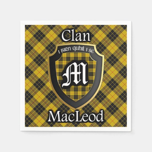 Schotse clan MacLeod Tartan Napkin Servetten (Voorkant)
