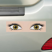 Schotse Clan MacLeod Tartan Plaid Ogen Bumpersticker (Op auto)