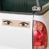 Schotse Clan MacLeod Tartan Plaid Ogen Bumpersticker (Op Truck)