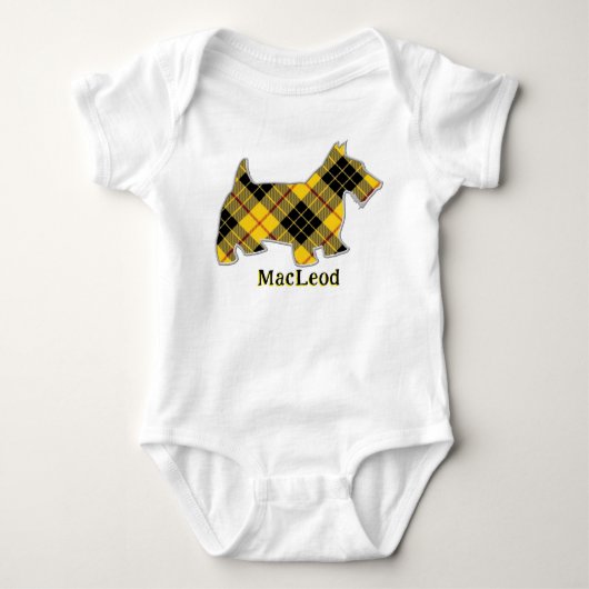 Schotse Clan MacLeod Tartan Scottie Dog Romper (Voorkant)