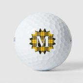 Schotse Clan MacLeod van Lewis Tartan Plaid Burst Golfballen (Voorkant)