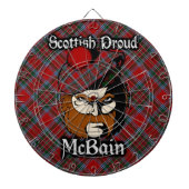 Schotse Clan McBain MacBain Tartan Dartboard Dartbord (Voorkant)