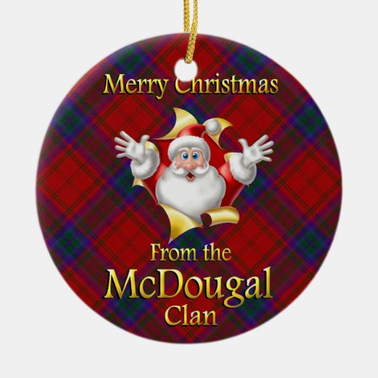 Schotse Clan McDougal Kerstversiering Keramisch Ornament (Voorkant)