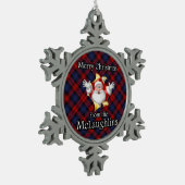 Schotse Clan McLaughlin MacLachlan Kerstmis Tin Sneeuwvlok Ornament (Links)
