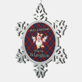 Schotse Clan McLaughlin MacLachlan Kerstmis Tin Sneeuwvlok Ornament (Rechts)