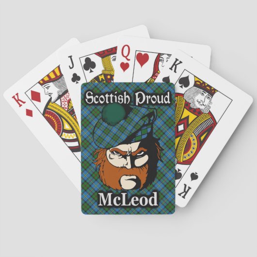 Schotse Clan McLeod Tartan Pokerkaarten (Achterkant)