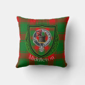 Schotse Clan Middleton Tartan & Wapen Kussen (Achterkant)