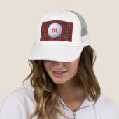 Schotse Clan Monogram Royal Stewart Tartan Plaid Trucker Pet (In situ)