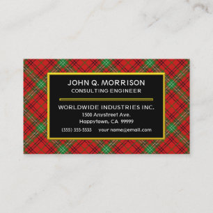 Schotse Clan Morrison Tartan Plaid Visitekaartje