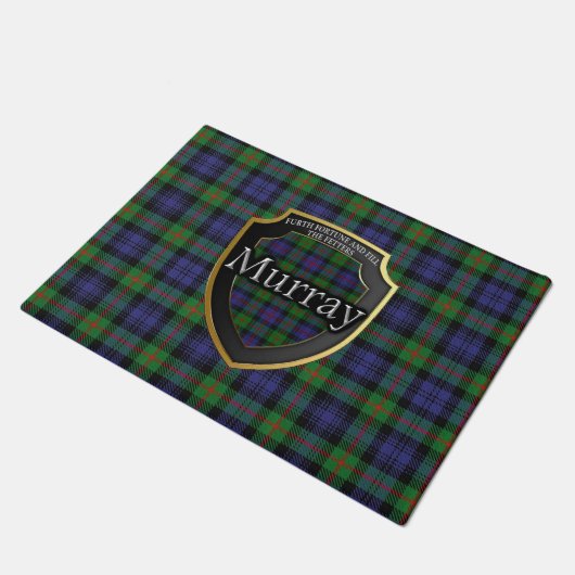 Schotse Clan Murray Tartan Shield Welcome Mat (Schuin)