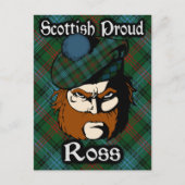 Schotse Clan Ross Tartan Briefkaart (Voorkant)