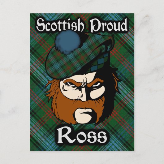 Schotse Clan Ross Tartan Briefkaart (Voorkant)