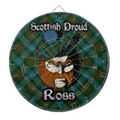 Schotse Clan Ross Tartan Dartboard Dartbord (Voorkant)