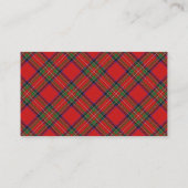 Schotse Clan Stewart Tartan Plaid Visitekaartje (Achterkant)