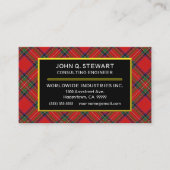 Schotse Clan Stewart Tartan Plaid Visitekaartje (Voorkant)
