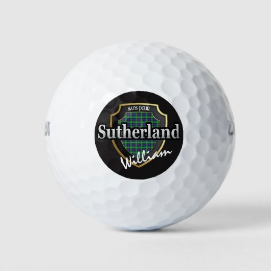 Schotse Clan Sutherland personaliseren Jouw naam Golfballen (Voorkant)