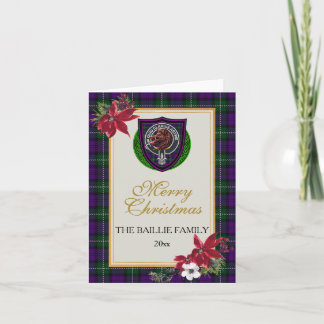 Schotse Clan Tartan en Wapen van Baillie Kaart