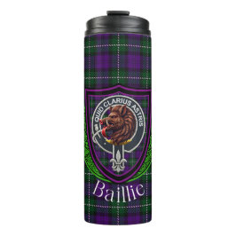 Schotse Clan Tartan en Wapen van Baillie Thermosbeker
