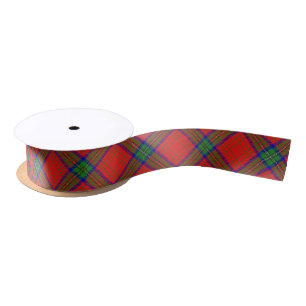 Schotse Clan Wood Red Dress Tartan Satijnen Lint