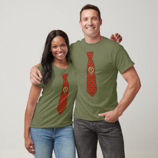 Schotse clanbadge en tartan das  t-shirt