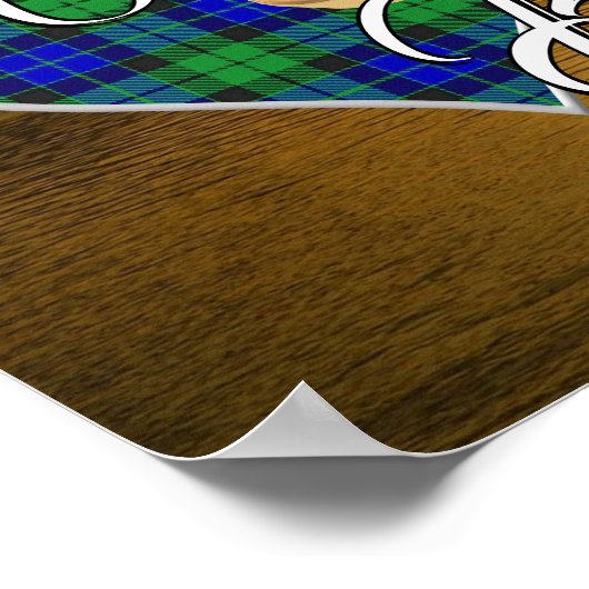 Schotse Clans Wedding Ring Tartan Hearts Poster (Hoek)