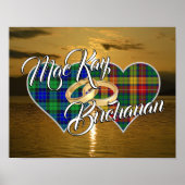 Schotse Clans Wedding Ring Tartan Hearts Poster (Voorkant)