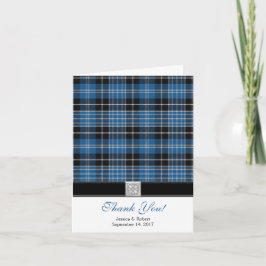 Schotse Clark Tartan bruiloft dank u kaart