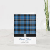 Schotse Clark Tartan bruiloft dank u kaart (Voorkant)