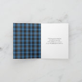 Schotse Clark Tartan bruiloft dank u kaart (Binnen)