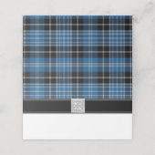 Schotse Clark Tartan bruiloft Plaatskaartje (Buitenkant ongevouwen)