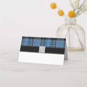Schotse Clark Tartan bruiloft Plaatskaartje
