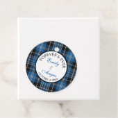 Schotse Clarke Clark Tartan bruiloft Save a Date Bedankjes Labels (In situ)