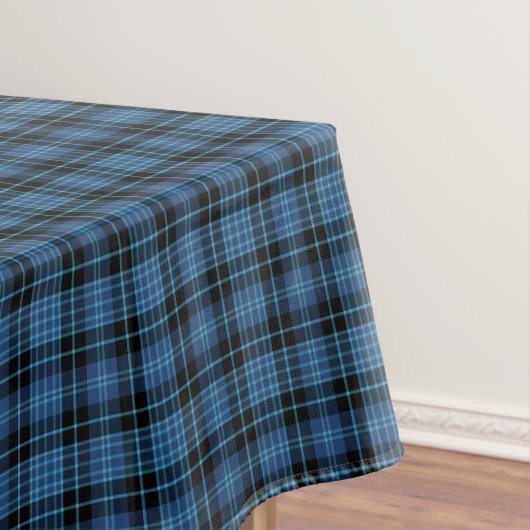 Schotse Clergy Blauw en Zwarte Tartan Tafelkleed (Voorbeeld)