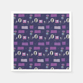 Schotse Collectie Paarse distel servetten