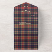 Schotse Commonwealth-tartan  All In One Uitnodiging (Buitenkant)