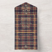 Schotse Commonwealth-tartan  All In One Uitnodiging (Binnen)