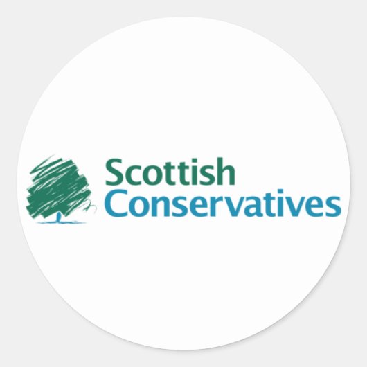 Schotse Conservatieven Ronde Sticker (Voorkant)