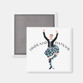Schotse Danser Highland Fling Magneet (Voorkant / Achterkant)