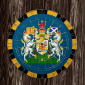 Schotse dartboard en vlag donkerder/gameboard dartbord