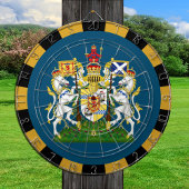 Schotse dartboard en vlag donkerder/gameboard dartbord