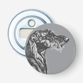 Schotse Deerhound Button Flesopener