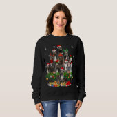 Schotse Deerhound Christmas Tree Lights Grappige H Trui (Voorkant volledig)