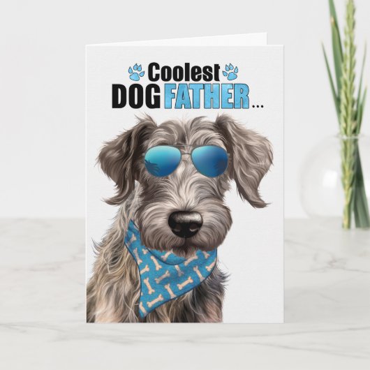 Schotse Deerhound Coolste Papa ooit Vaderdag Feestdagen Kaart (Voorkant)