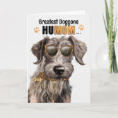 Schotse Deerhound Dog Greatest HuMOM Moederdag Feestdagen Kaart (Voorkant)